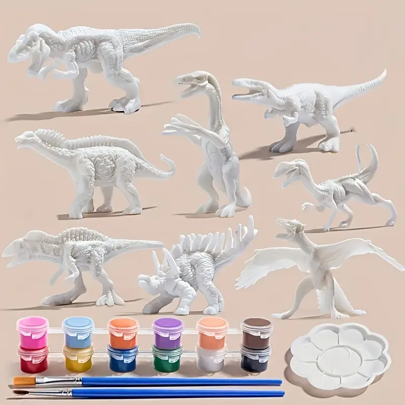 6pcs/8pcs, DIY Coloring Dinosa - Puzzle Blank White recensione e prezzo