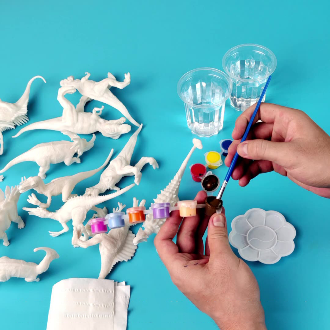 6pcs/8pcs, DIY Coloring Dinosa - Puzzle Blank White recensione e prezzo