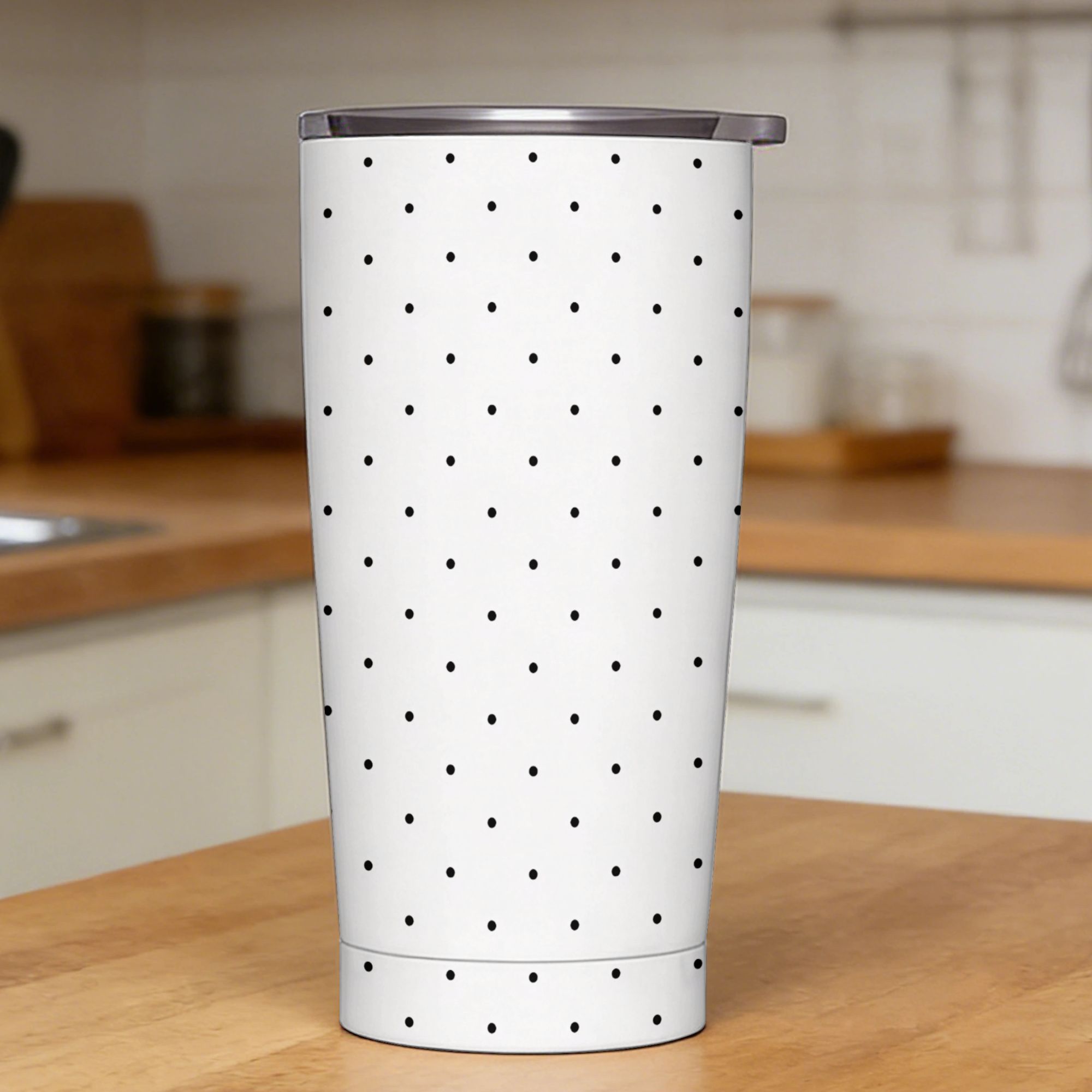 Black & White Polka Dot Patter - Tumbler 20Oz White recensione e prezzo