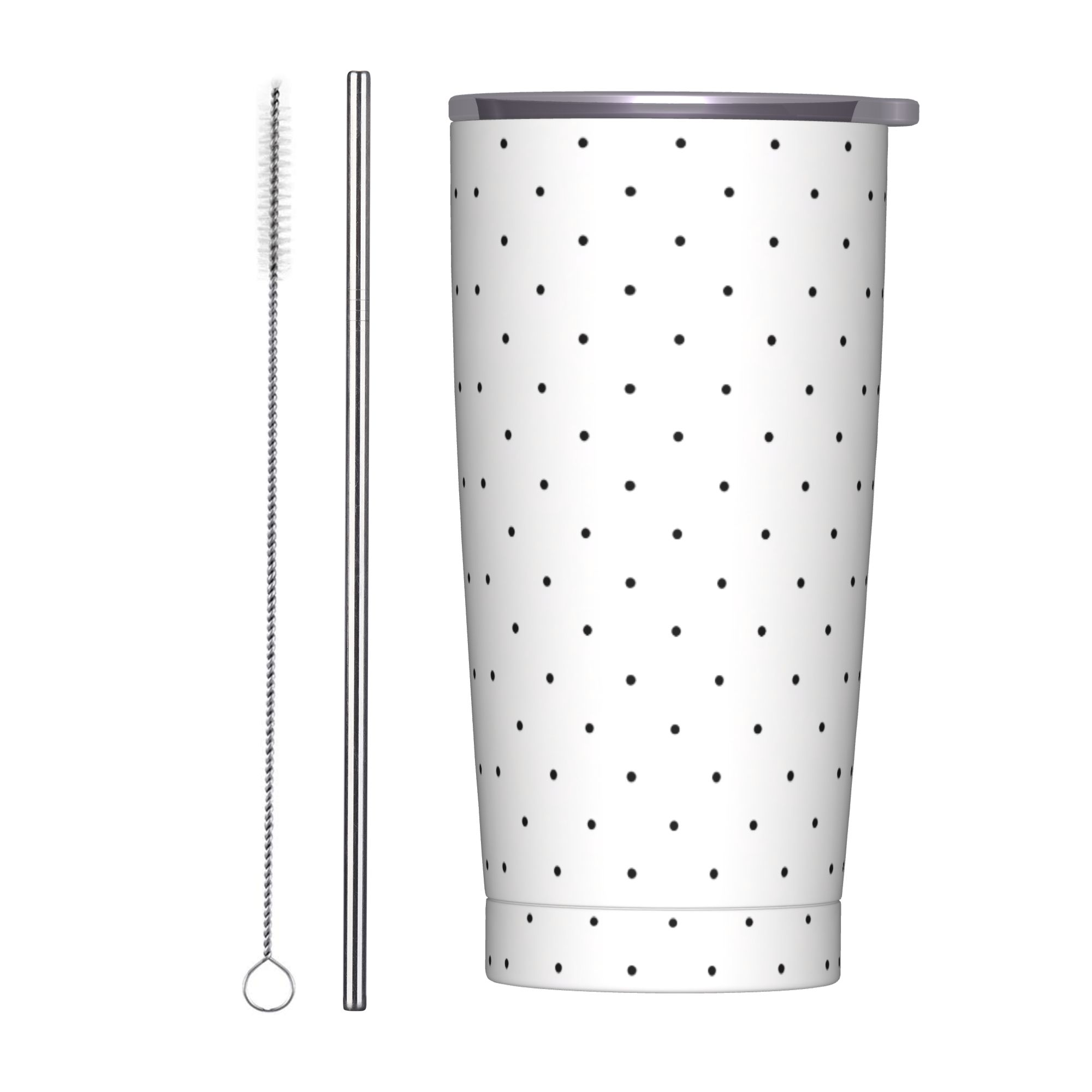Black & White Polka Dot Patter - Tumbler 20Oz White recensione e prezzo