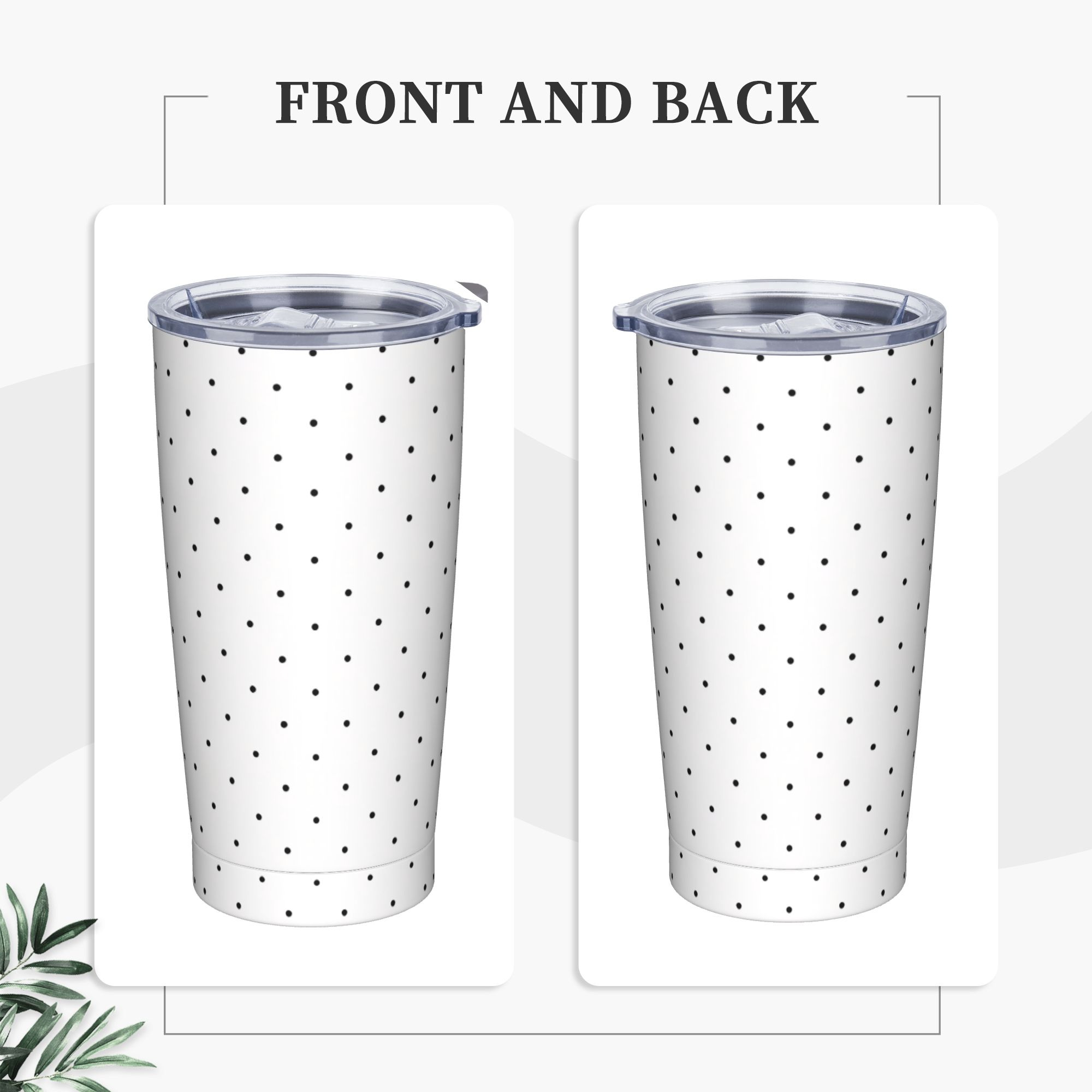 Black & White Polka Dot Patter - Tumbler 20Oz White recensione e prezzo