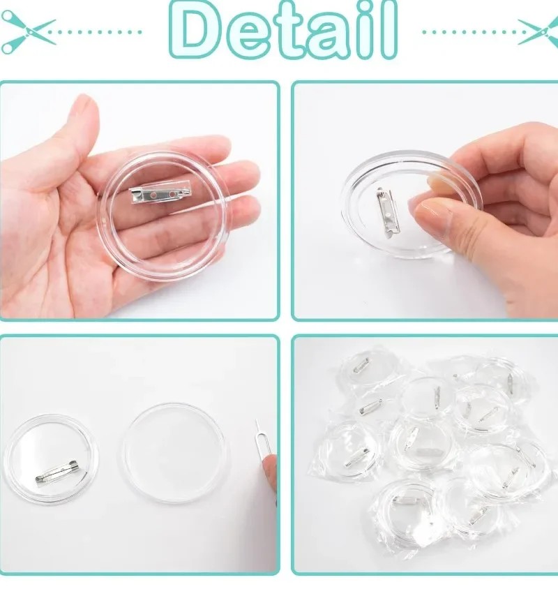 30pcs acrylic blank badge pin  - Button Badge Blank recensione e prezzo