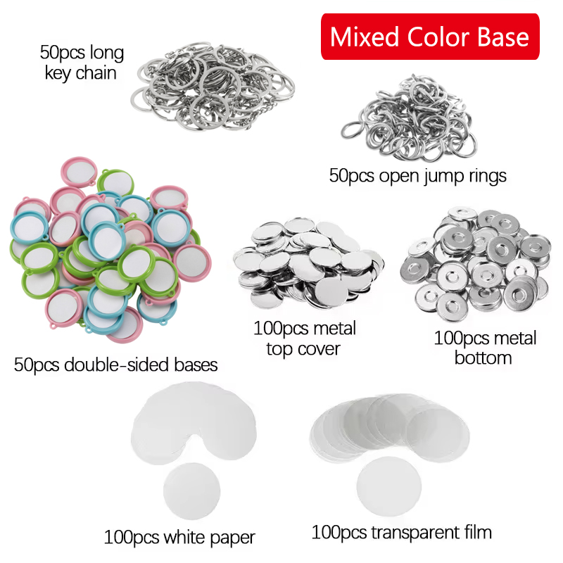 50Pcs/Set DIY Double-Side Key  - Button Badge Blank recensione e prezzo