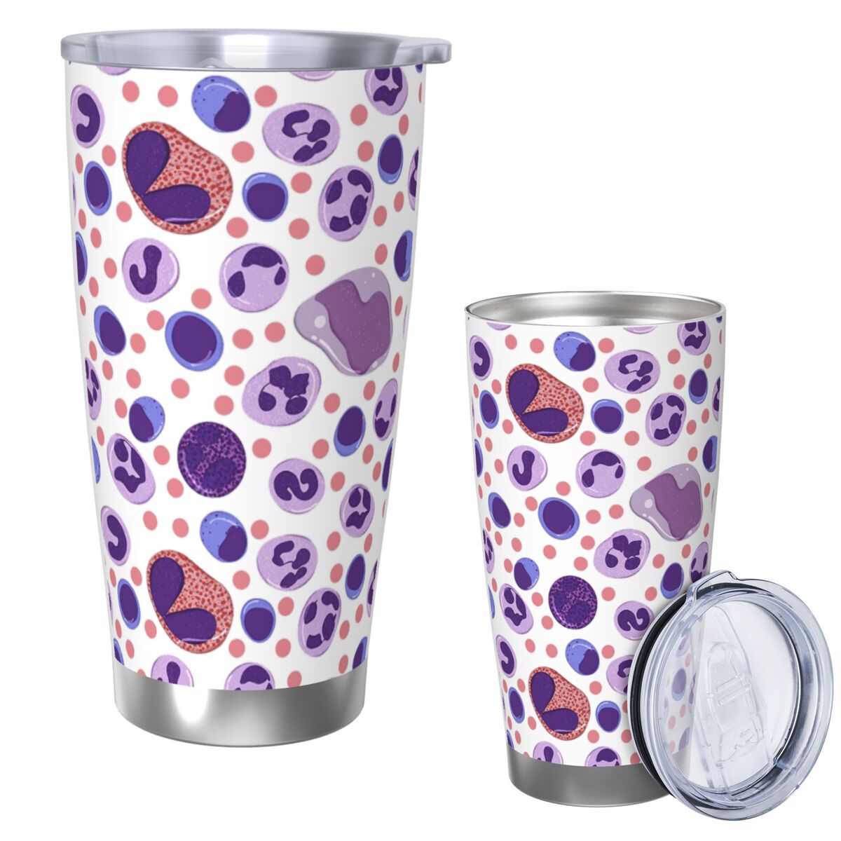 Large White Blood Cell Pattern - Tumbler 20Oz White recensione e prezzo