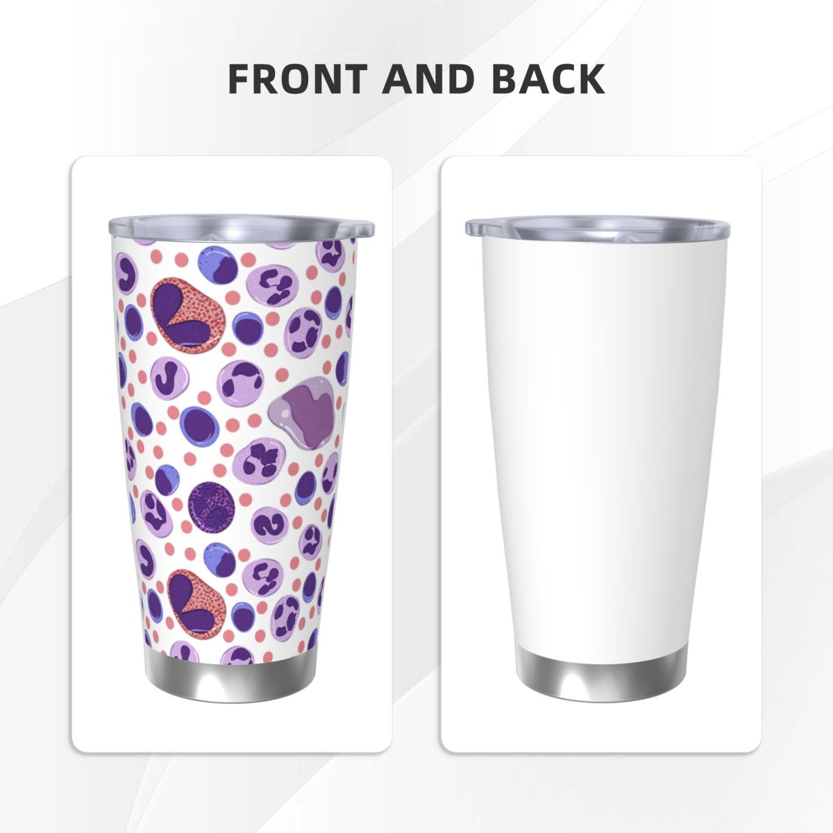 Large White Blood Cell Pattern - Tumbler 20Oz White recensione e prezzo