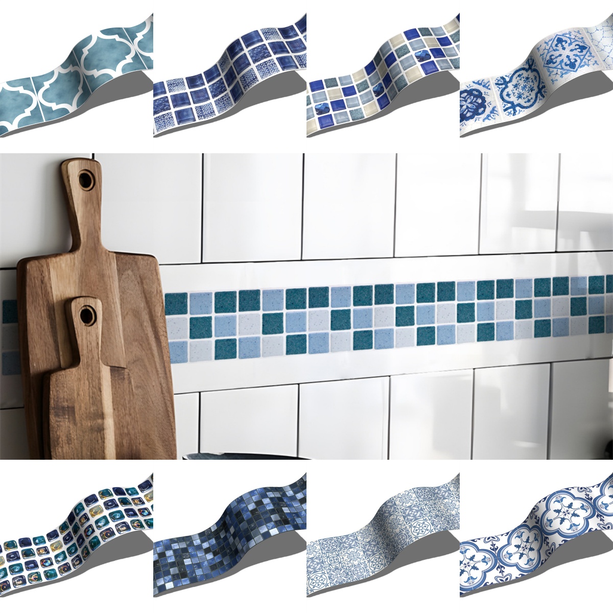 Blue Mosaic Self-Adhesive Base - Ceramic Tile Blank recensione e prezzo