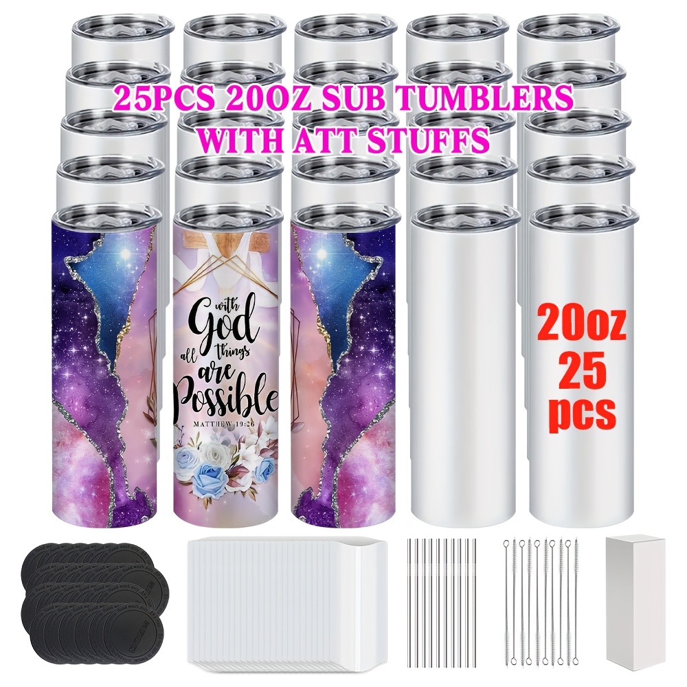 50/25/10 Pack Sublimation Tumb - Tumbler 20Oz White recensione e prezzo