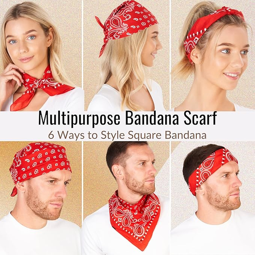 Hip Hop Cowboy Paisley Scarf L - Bandana Blank White recensione e prezzo