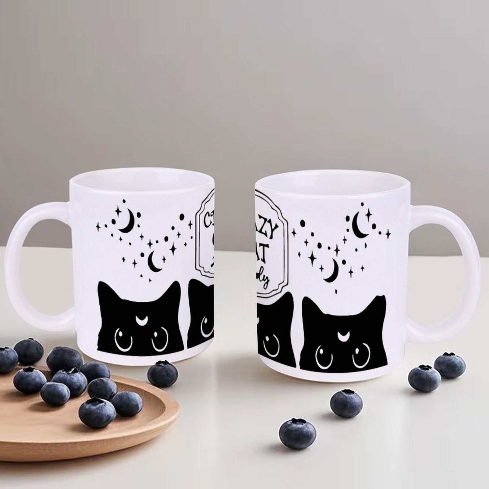 Three Black Cats With Crescent - Sublimation Mug White recensione e prezzo
