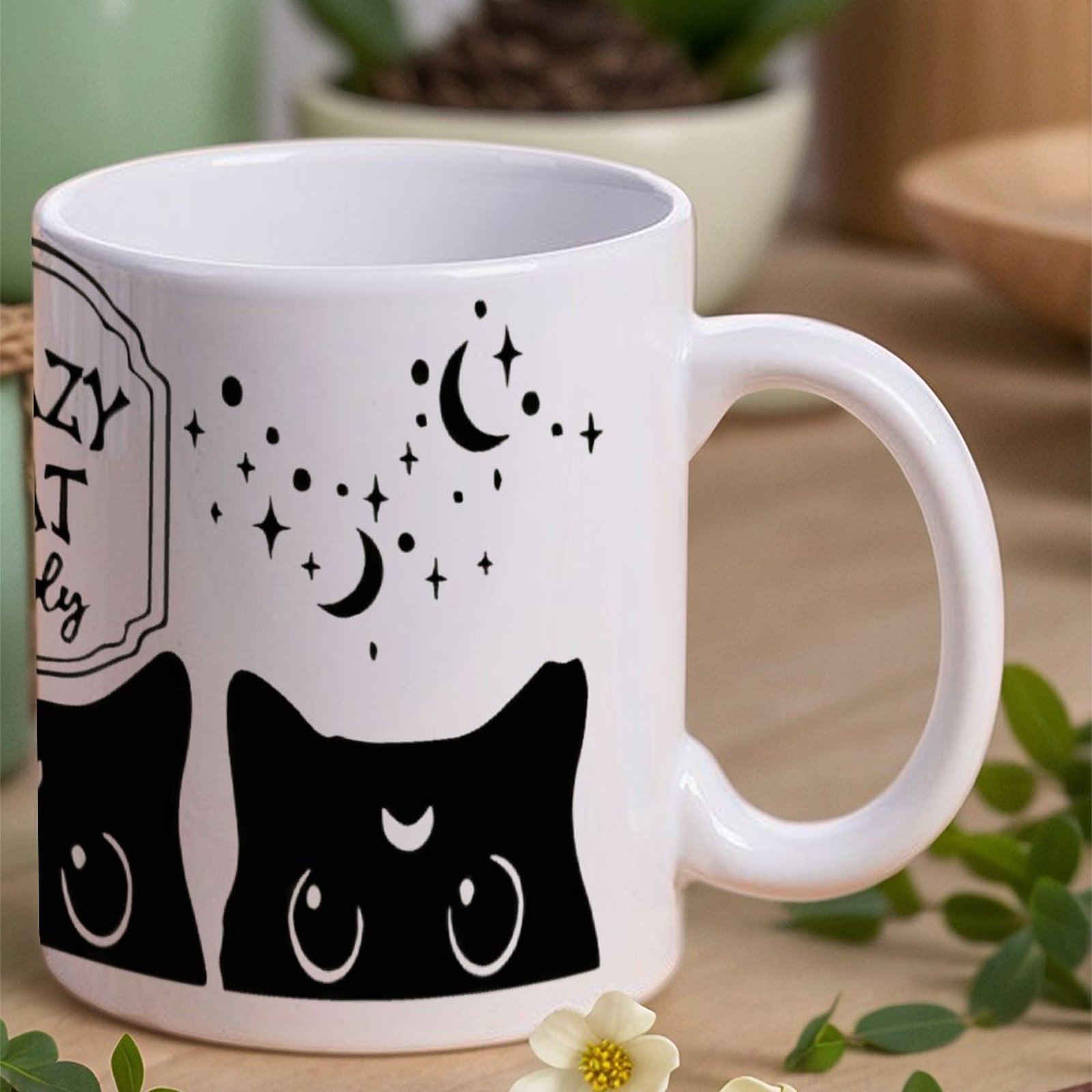Three Black Cats With Crescent - Sublimation Mug White recensione e prezzo