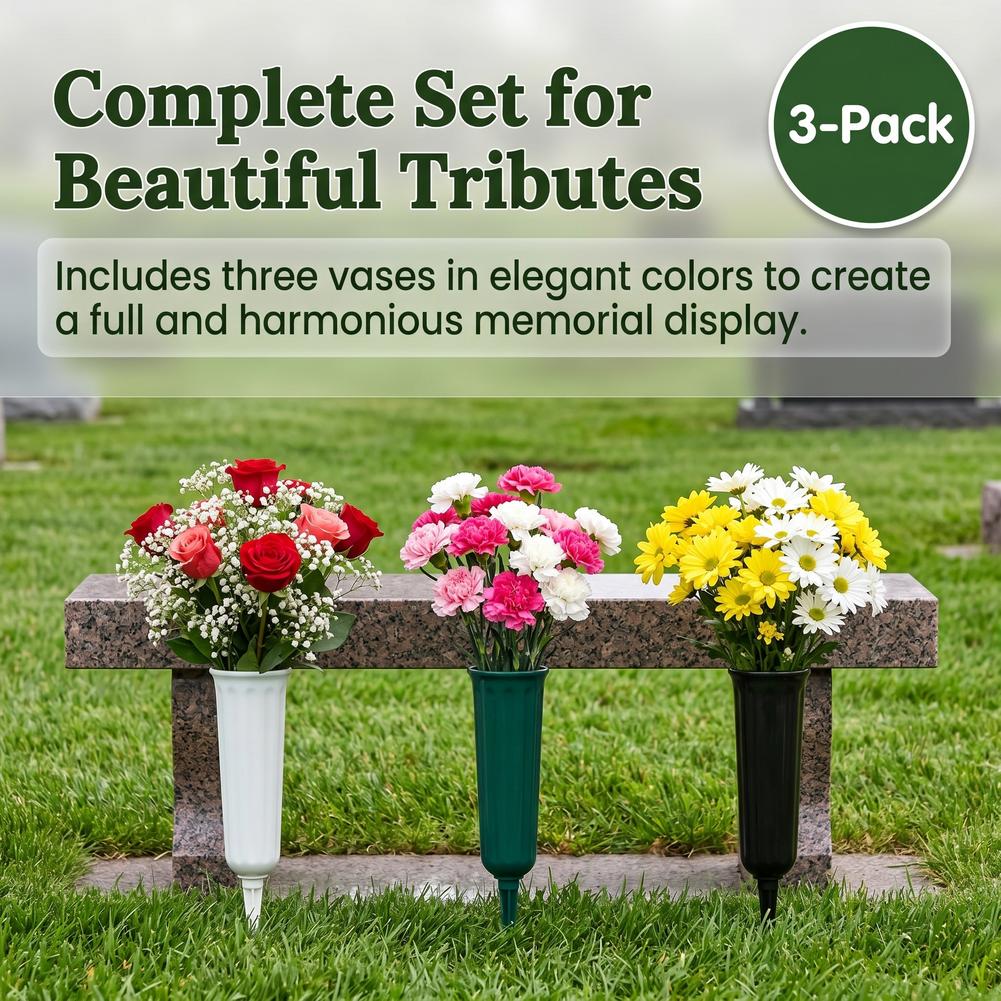 1/3pcs Cemetery Vase with Spik - Yard Sign Blank recensione e prezzo