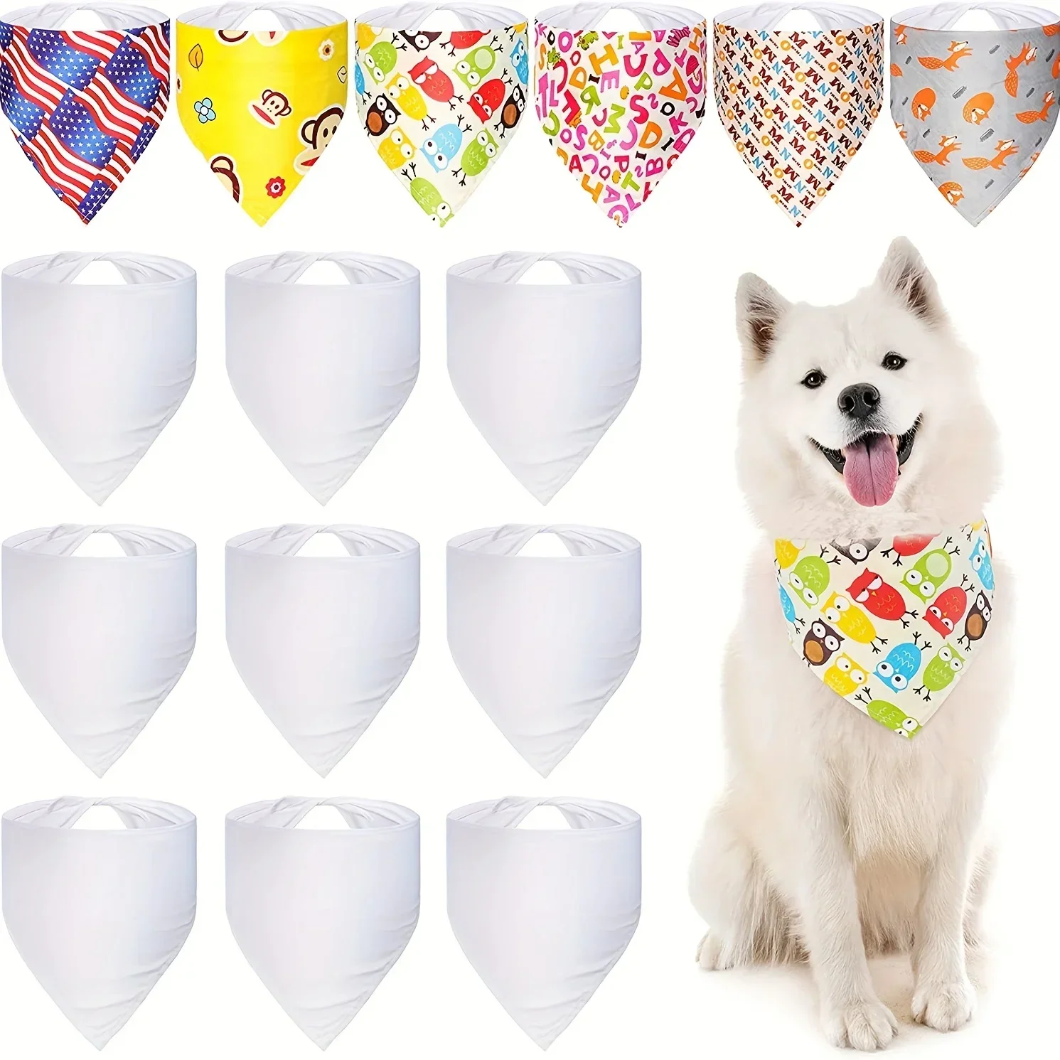30pcs White Polyester Blank Do - Bandana Blank White recensione e prezzo
