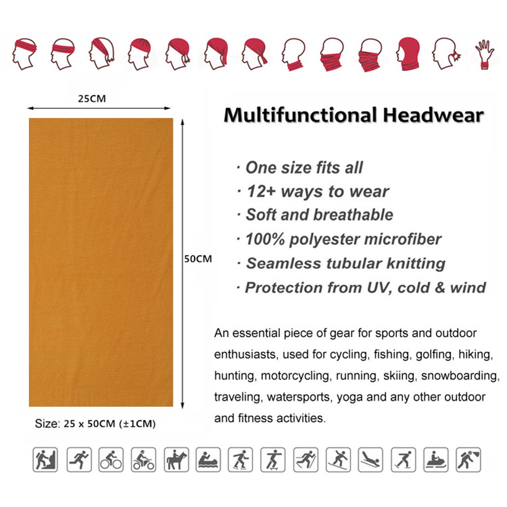 55 Solid Colors Outdoor Sports - Bandana Blank White recensione e prezzo