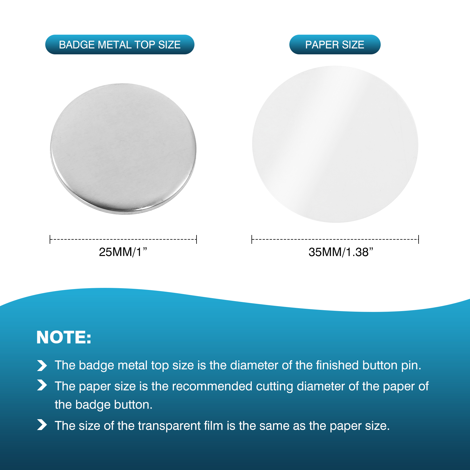100Pcs Mini DIY Round Mirror M - Button Badge Blank recensione e prezzo