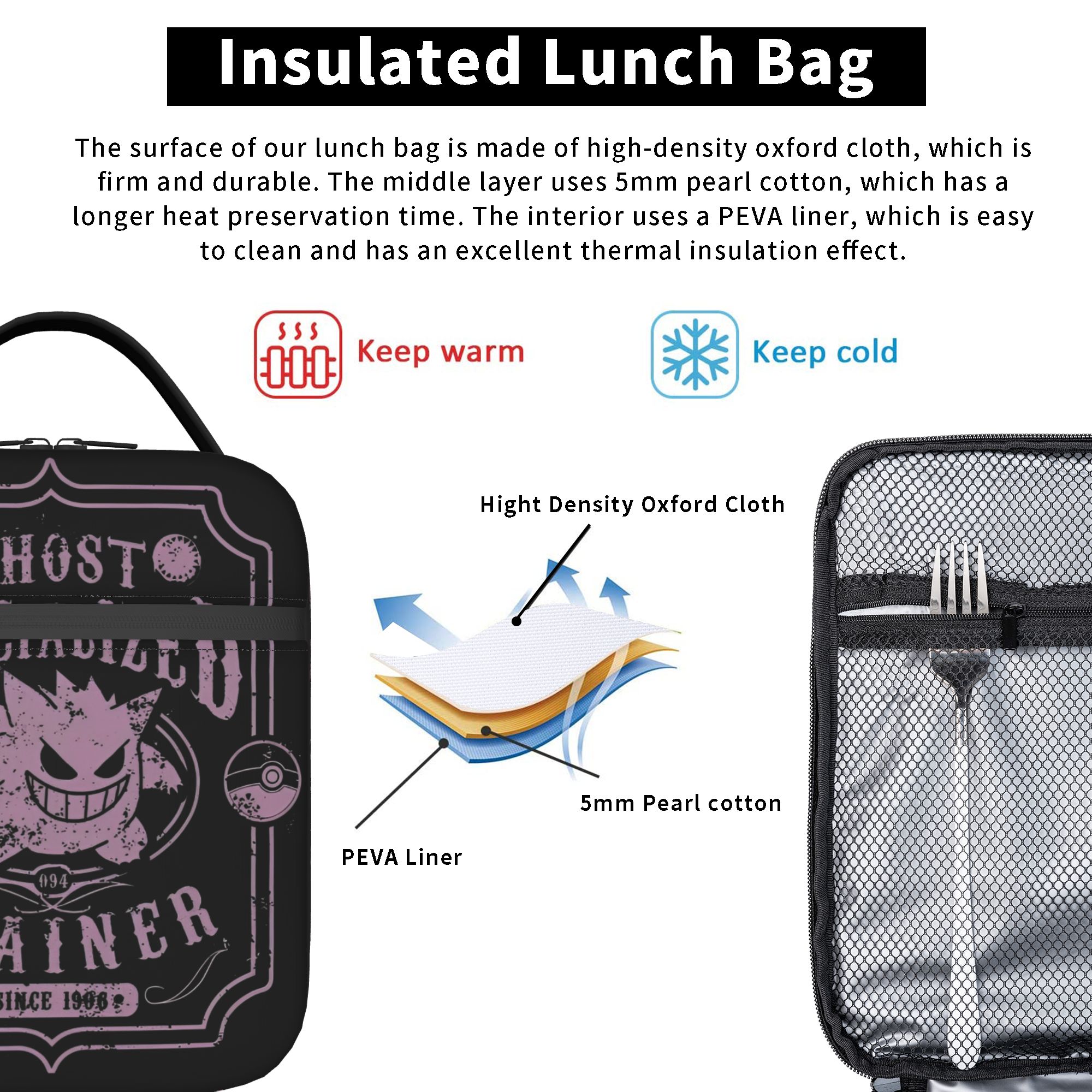 Gengar The Spooky Pokemon Insu - Tote Bag Sublimation recensione e prezzo