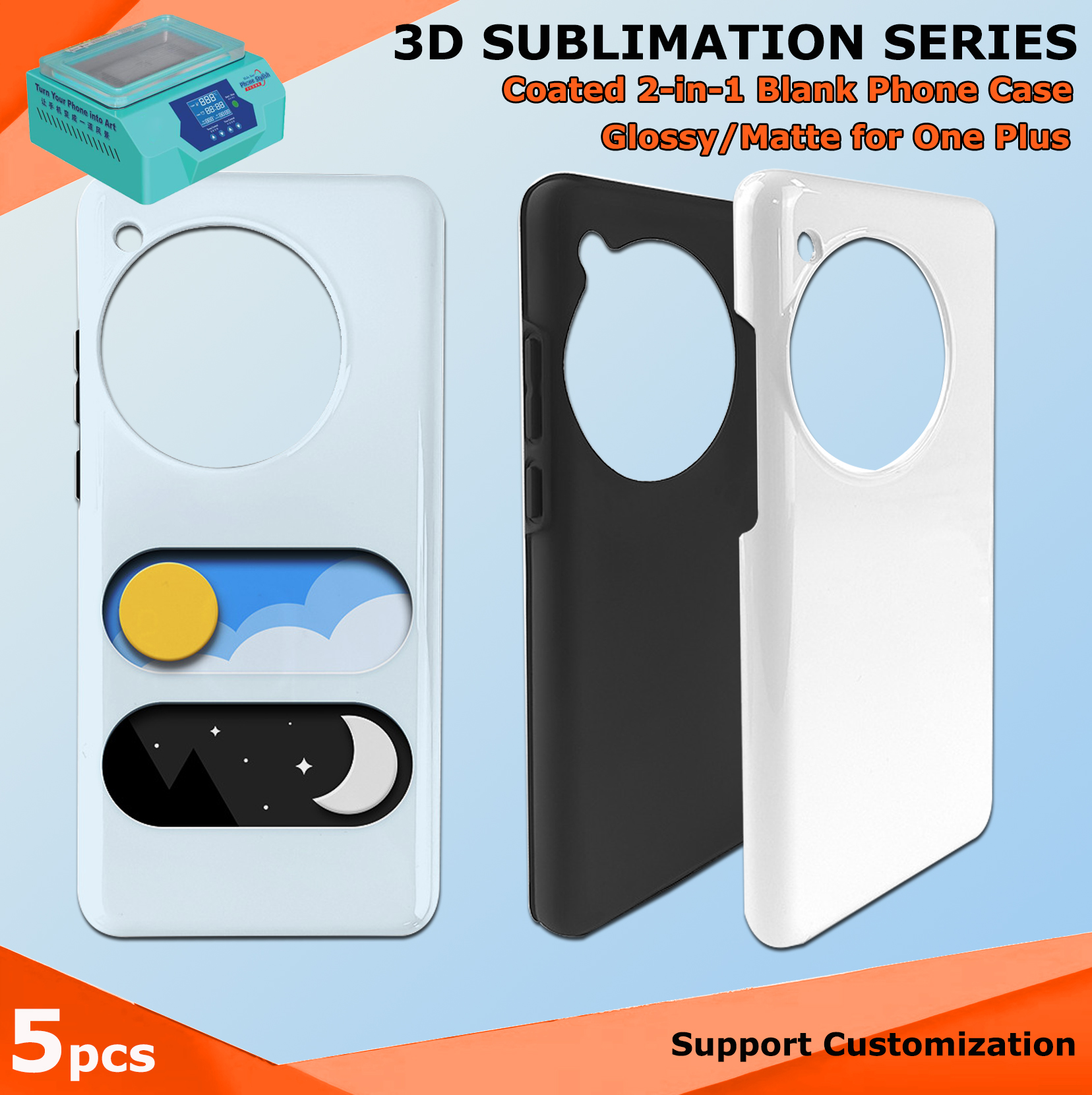 Fonlyu 5pcs Coated 2 in 1 Blan - Phone Case Blank Print recensione e prezzo