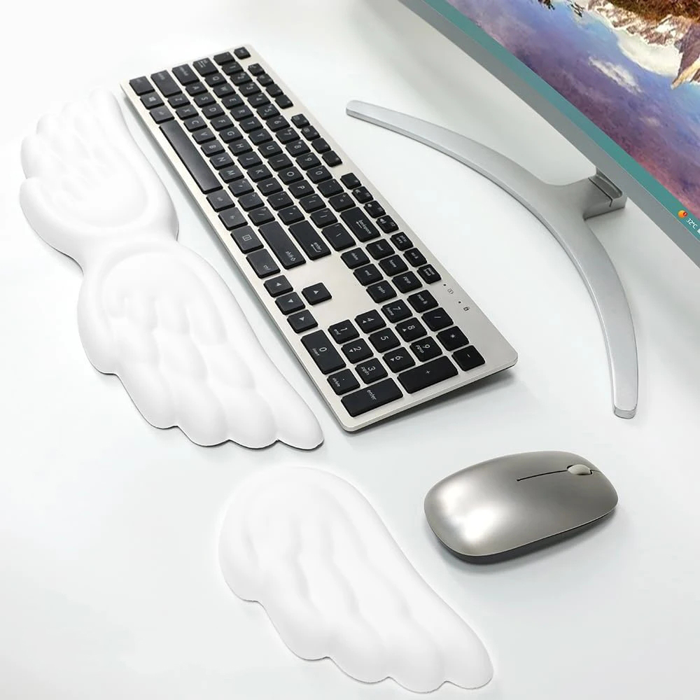 Angel Wings Shaped Keyboard Mo - Mouse Pad Blank Sublimation recensione e prezzo