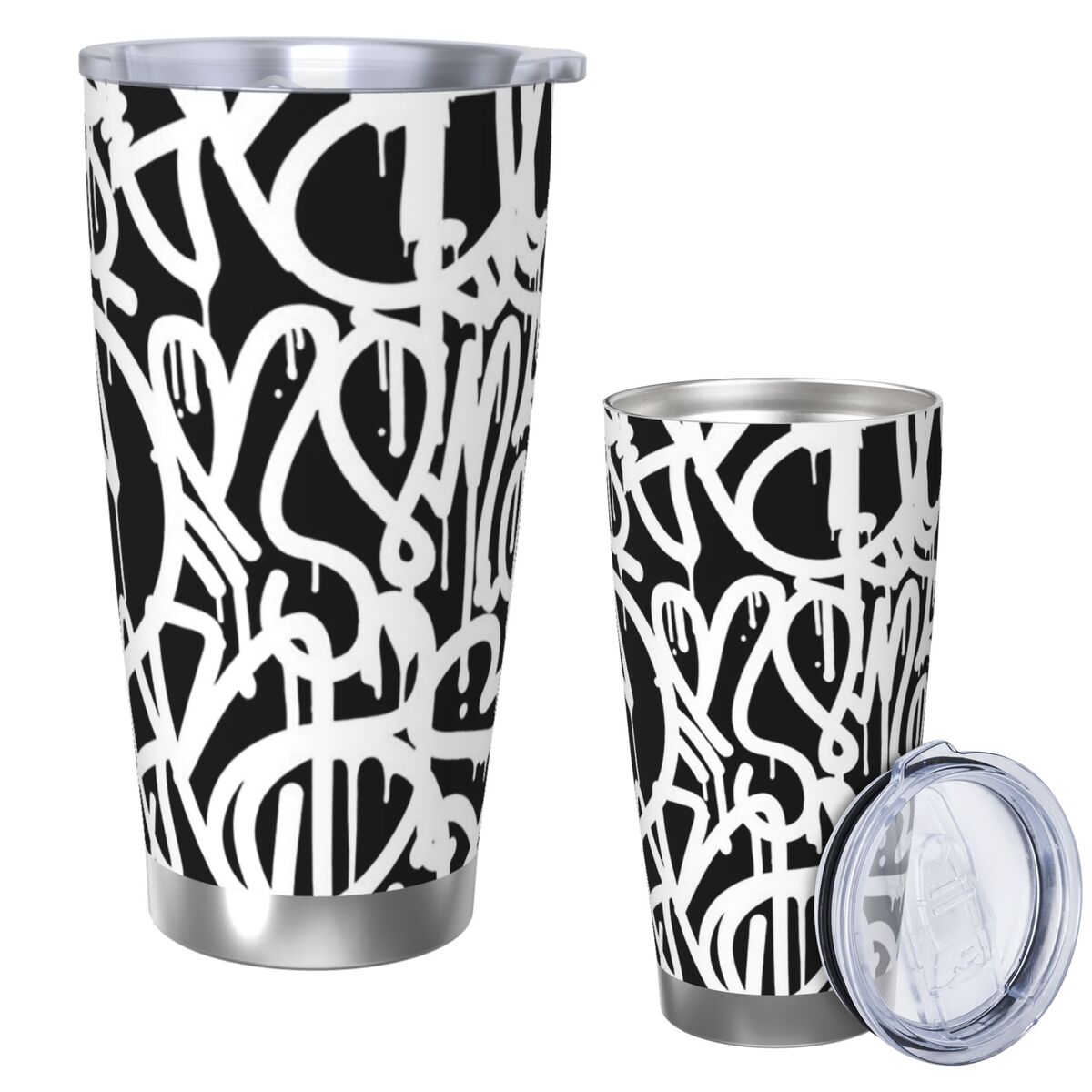 Black And White Graffiti Stain - Tumbler 20Oz White recensione e prezzo