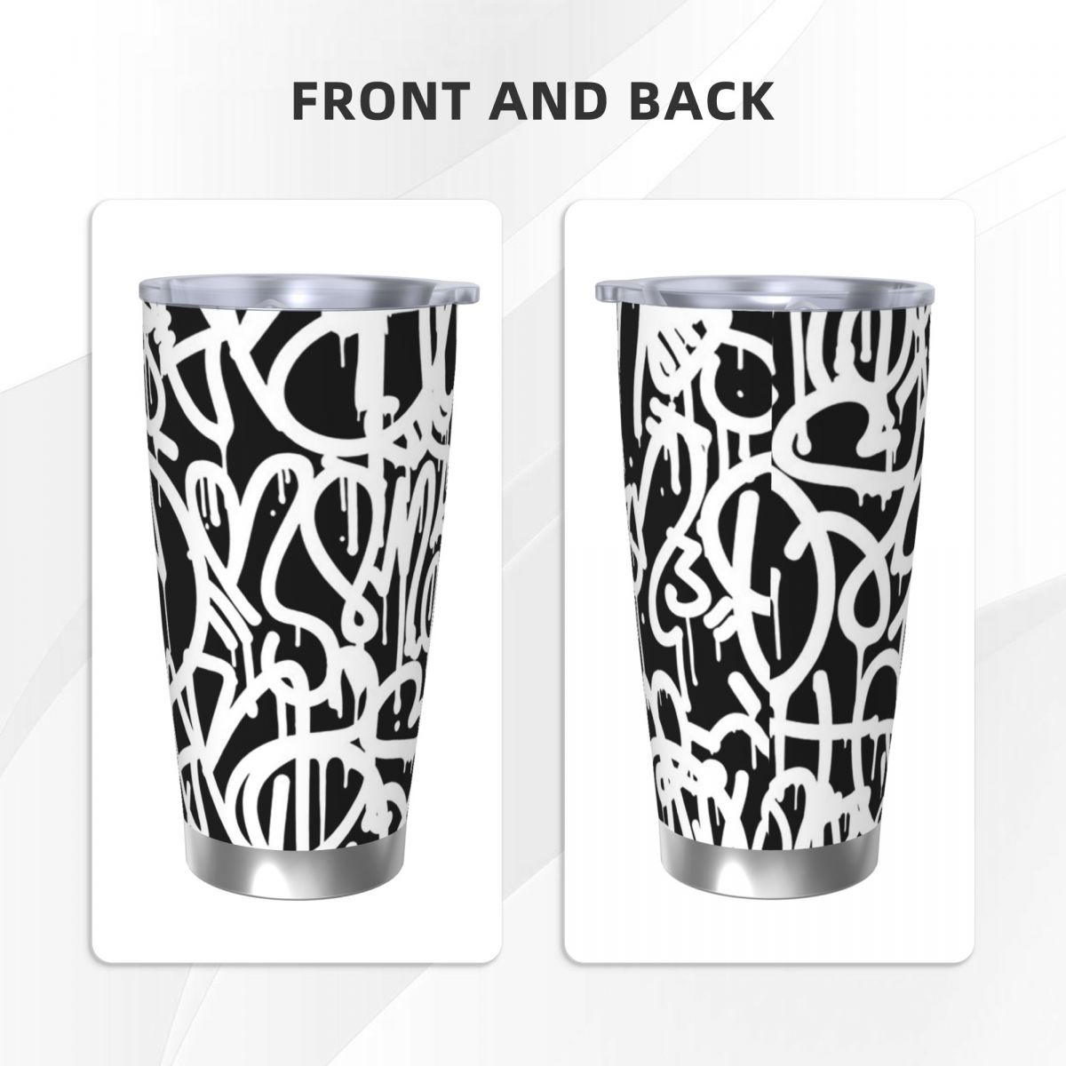 Black And White Graffiti Stain - Tumbler 20Oz White recensione e prezzo