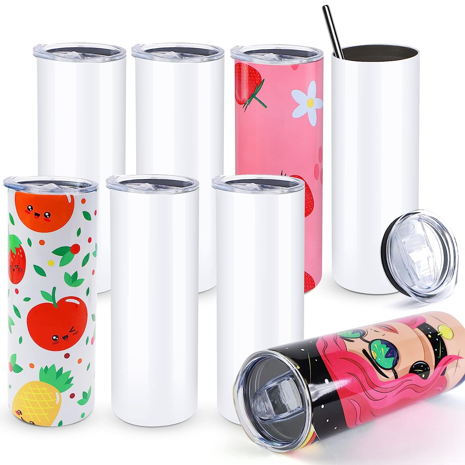 HTVRONT 8pcs Stainless 20 OZ S - Sublimation Mug White recensione e prezzo
