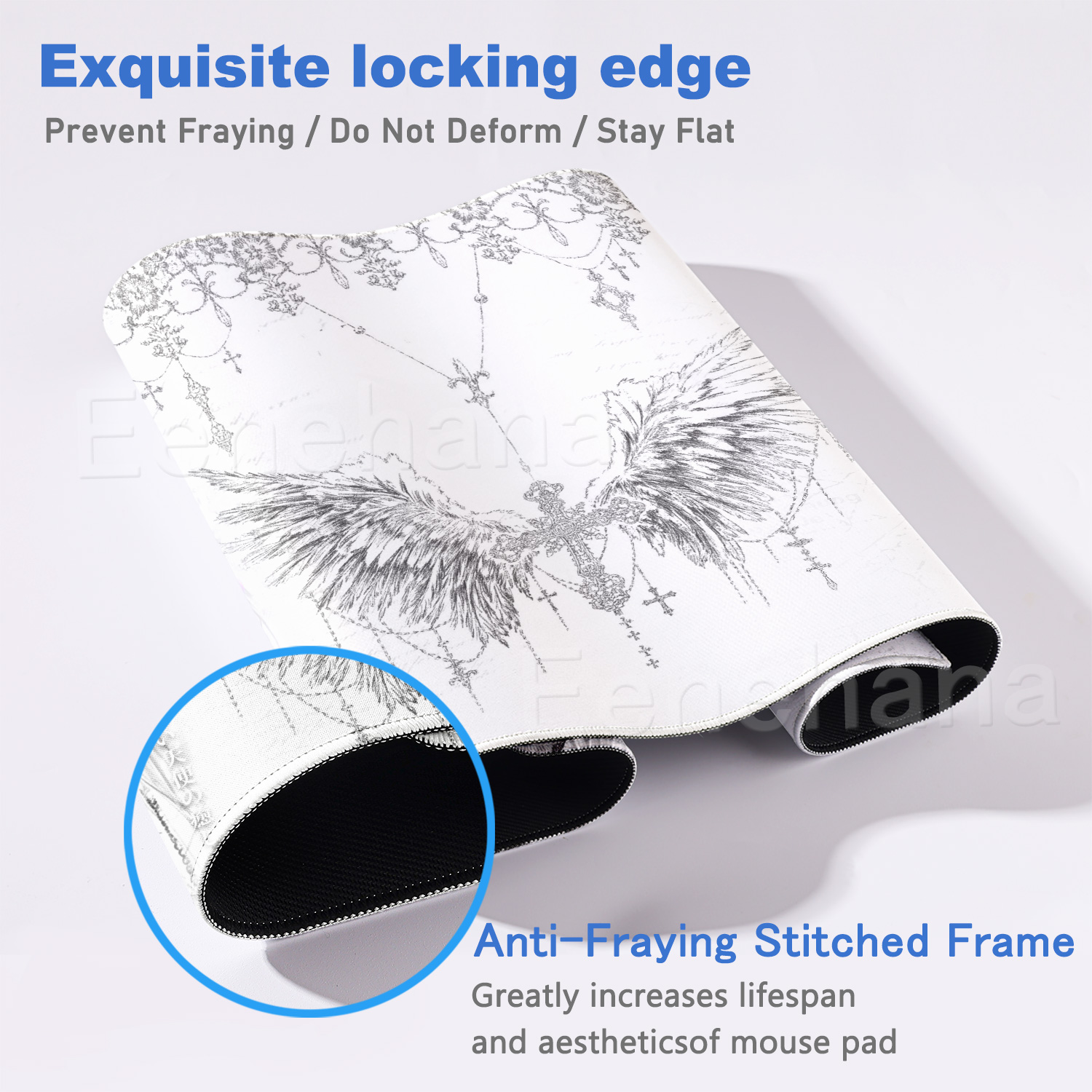 Black White Angel Mouse Pad La - Mouse Pad Blank Sublimation recensione e prezzo