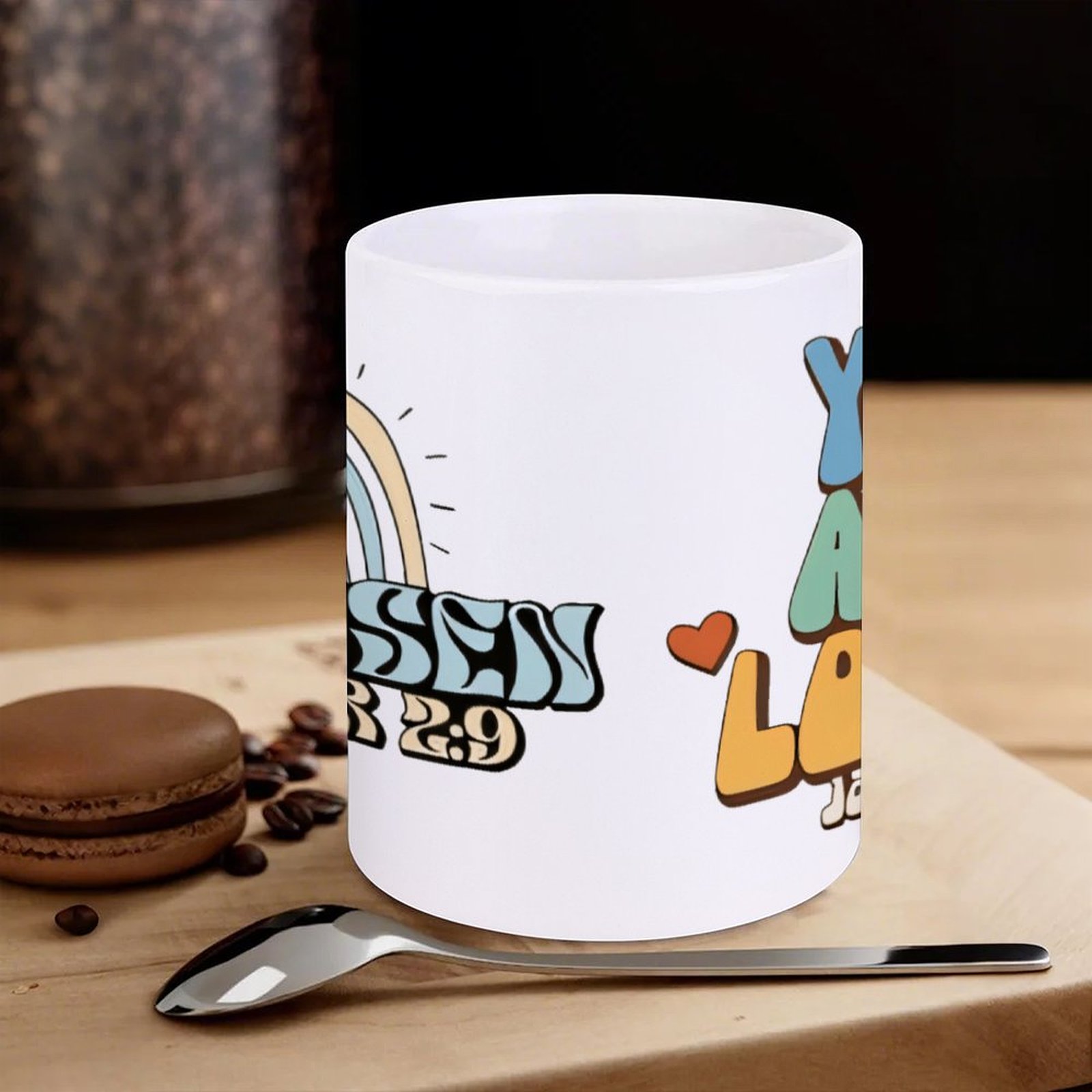 A Rainbow And A Rainbow With T - Sublimation Mug White recensione e prezzo