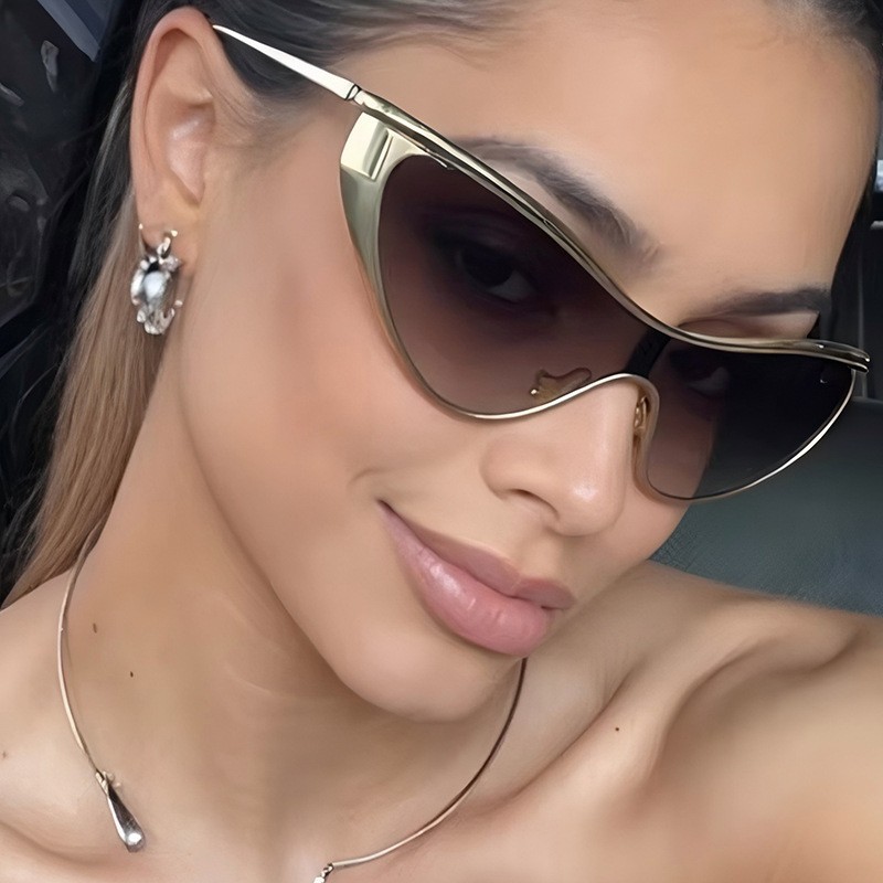 Rimless Y2K Style Sunglasses R - Metal Photo Panel recensione e prezzo