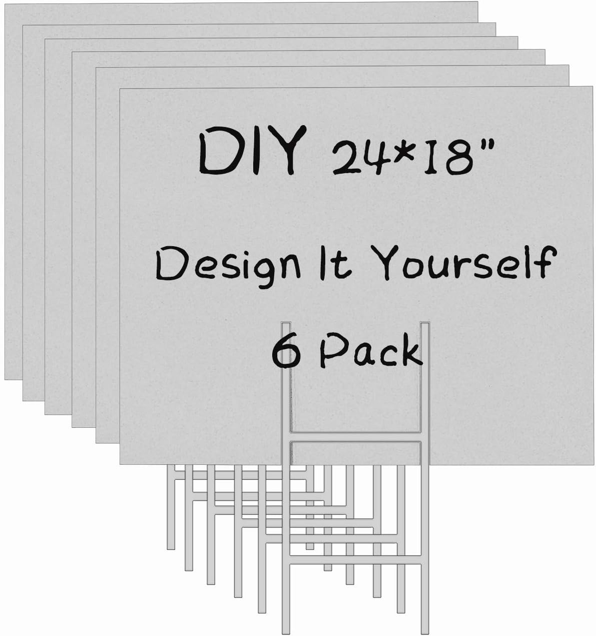 6 Pack 24x18 White Blank Lawn  - Yard Sign Blank recensione e prezzo
