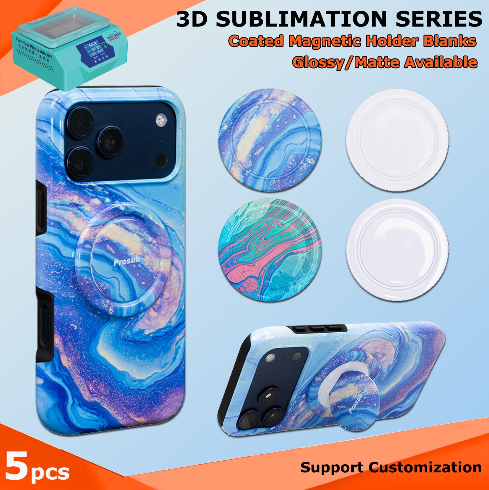 Fonlyu 5pcs Hard PC Magnetic R - Phone Case Blank Print recensione e prezzo