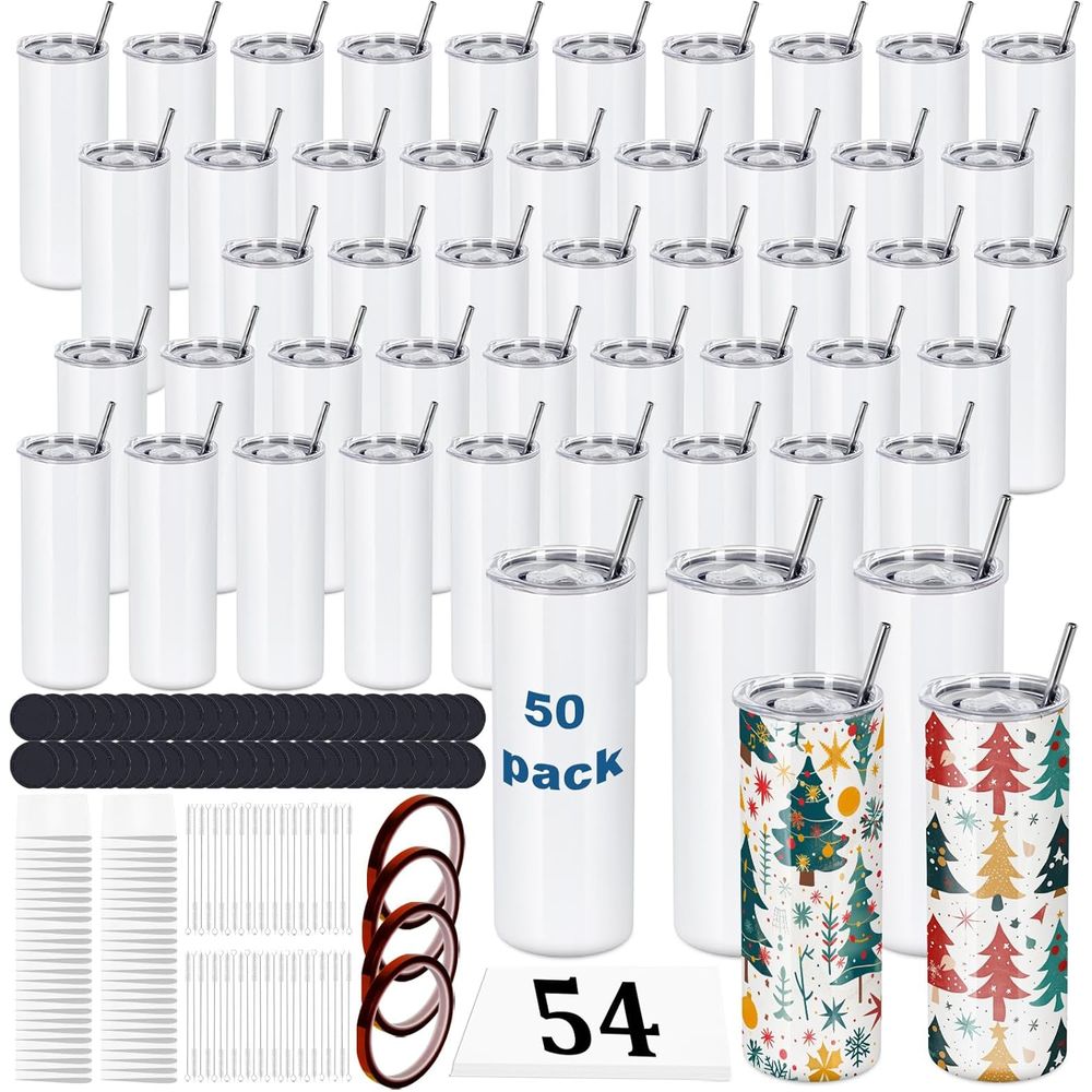 50 Pack 20 OZ Sublimation Tumb - Tumbler 20Oz White recensione e prezzo