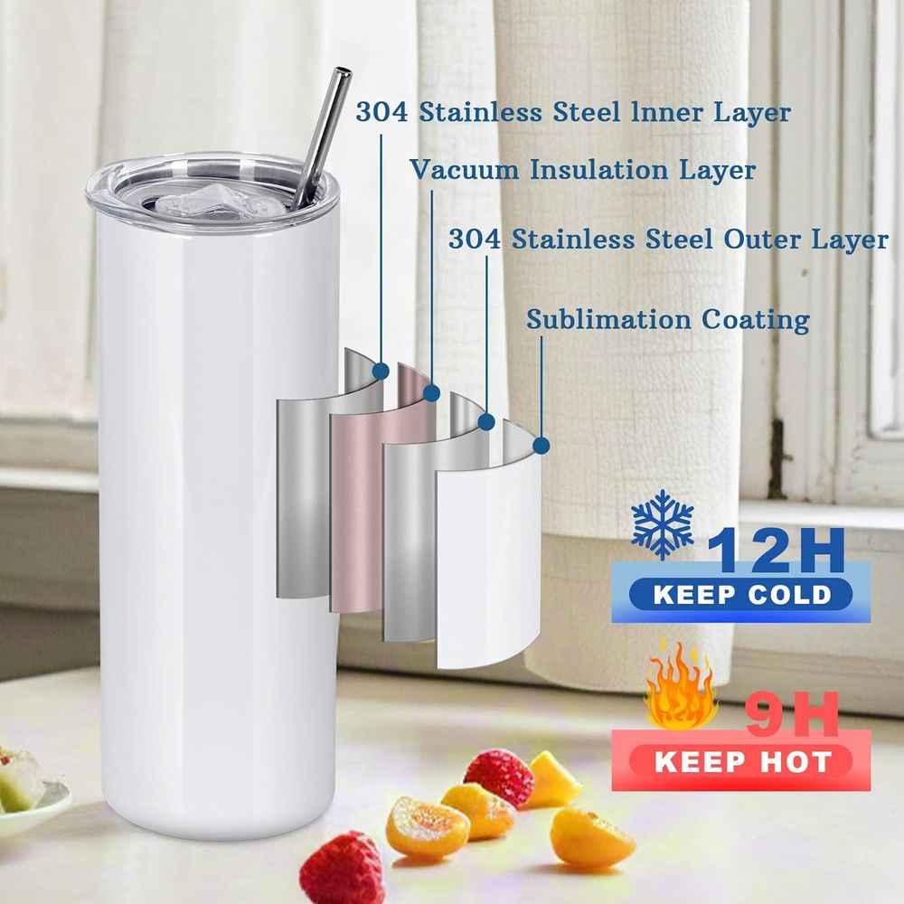 50 Pack 20 OZ Sublimation Tumb - Tumbler 20Oz White recensione e prezzo