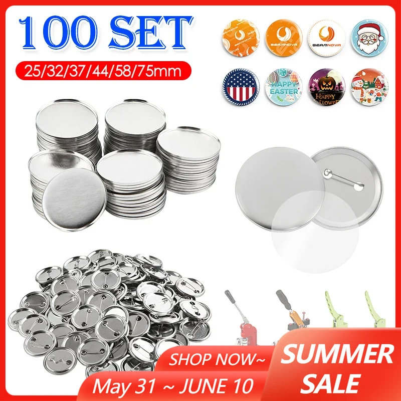100Set Blank Badge Pin Button  - Button Badge Blank recensione e prezzo