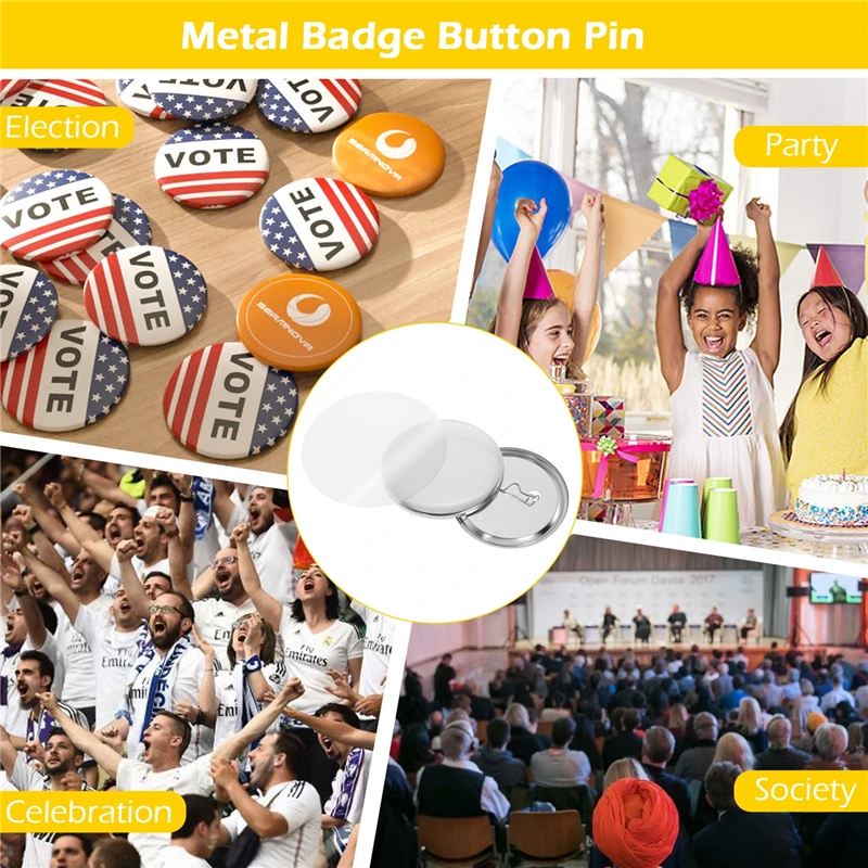 100Set Blank Badge Pin Button  - Button Badge Blank recensione e prezzo