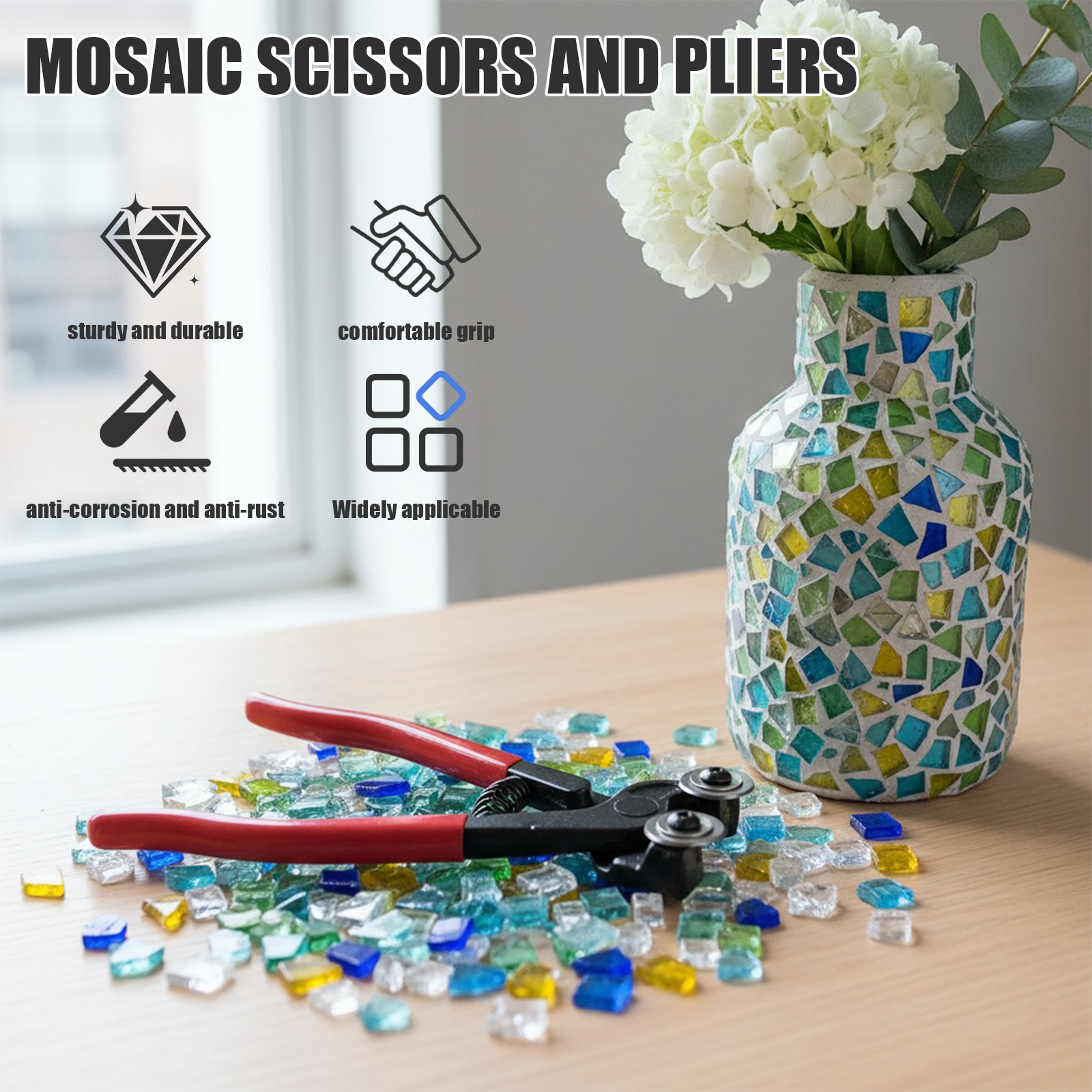 8 Inch Heavy Duty Wheeled Glas - Ceramic Tile Blank recensione e prezzo