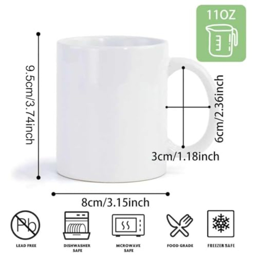 36pcs Sublimation Mugs 11oz Wh - Sublimation Mug White recensione e prezzo