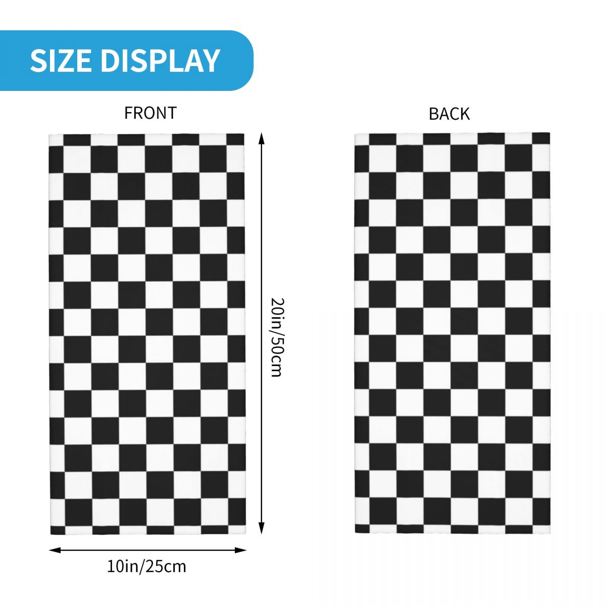 Black And White Checkered Band - Bandana Blank White recensione e prezzo