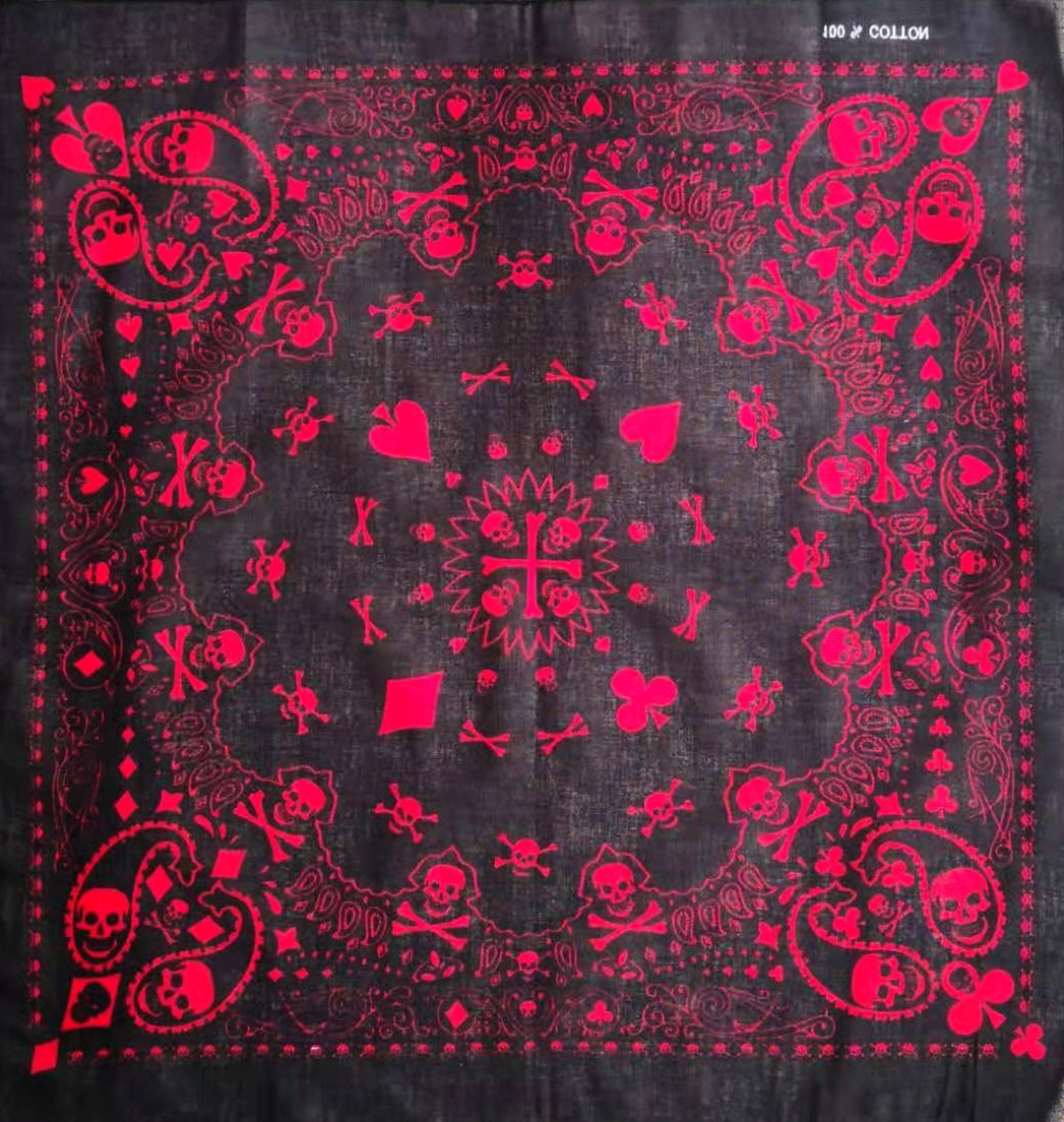 55cm White Black Red Skull Pok - Bandana Blank White recensione e prezzo