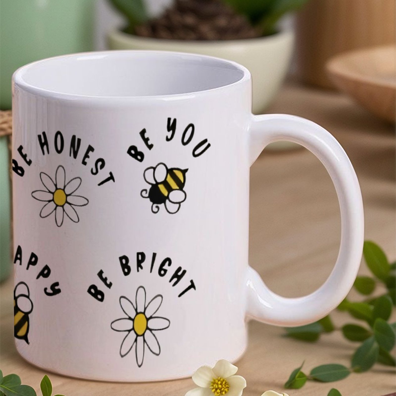 Four Stickers With Bees And Da - Sublimation Mug White recensione e prezzo