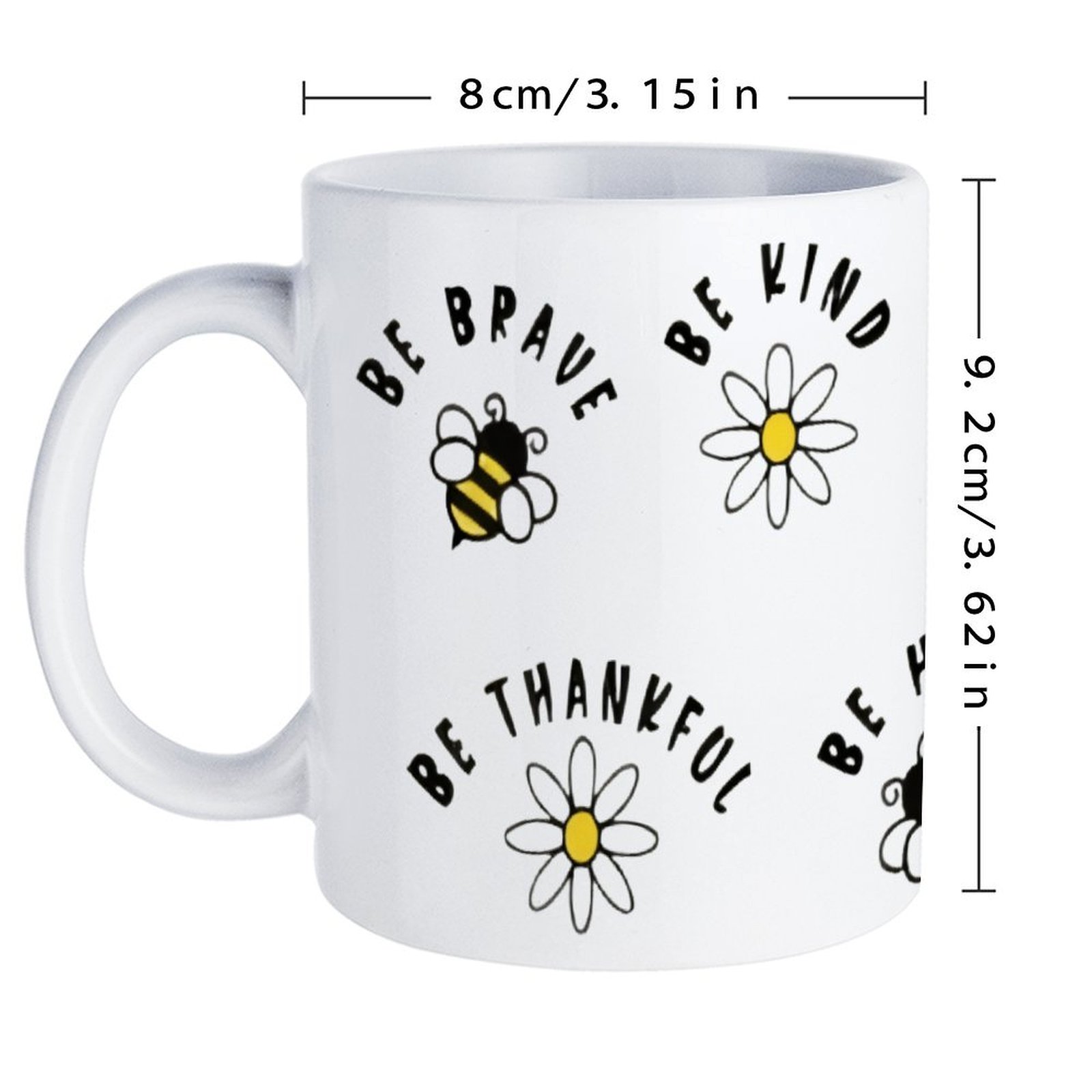 Four Stickers With Bees And Da - Sublimation Mug White recensione e prezzo