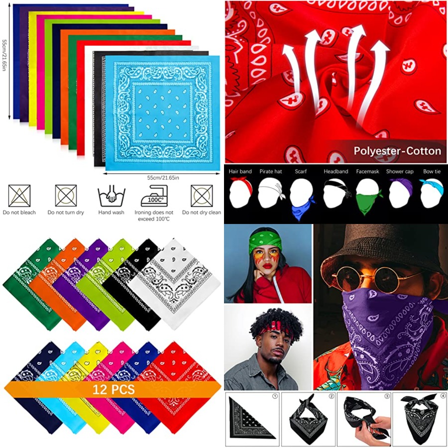 12- Bandanas for Men Women Pai - Bandana Blank White recensione e prezzo