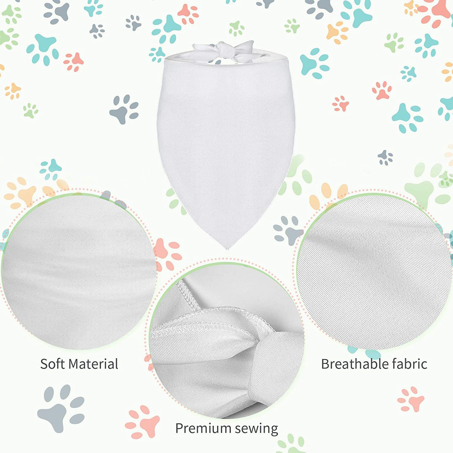 100 Pieces Sublimation Blank D - Bandana Blank White recensione e prezzo