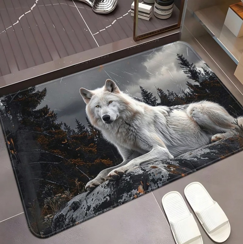 Cool White Wolf Doormat Wildli - Puzzle Blank White recensione e prezzo