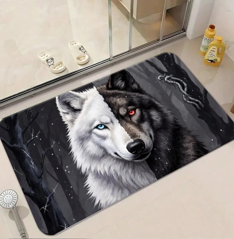 Cool White Wolf Doormat Wildli - Puzzle Blank White recensione e prezzo
