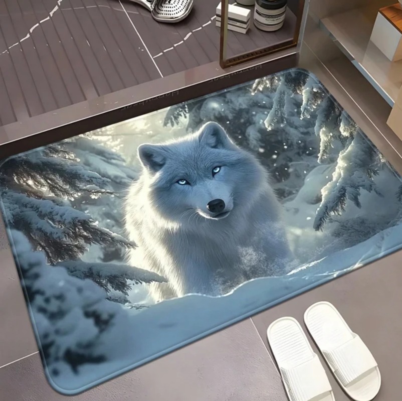 Cool White Wolf Doormat Wildli - Puzzle Blank White recensione e prezzo