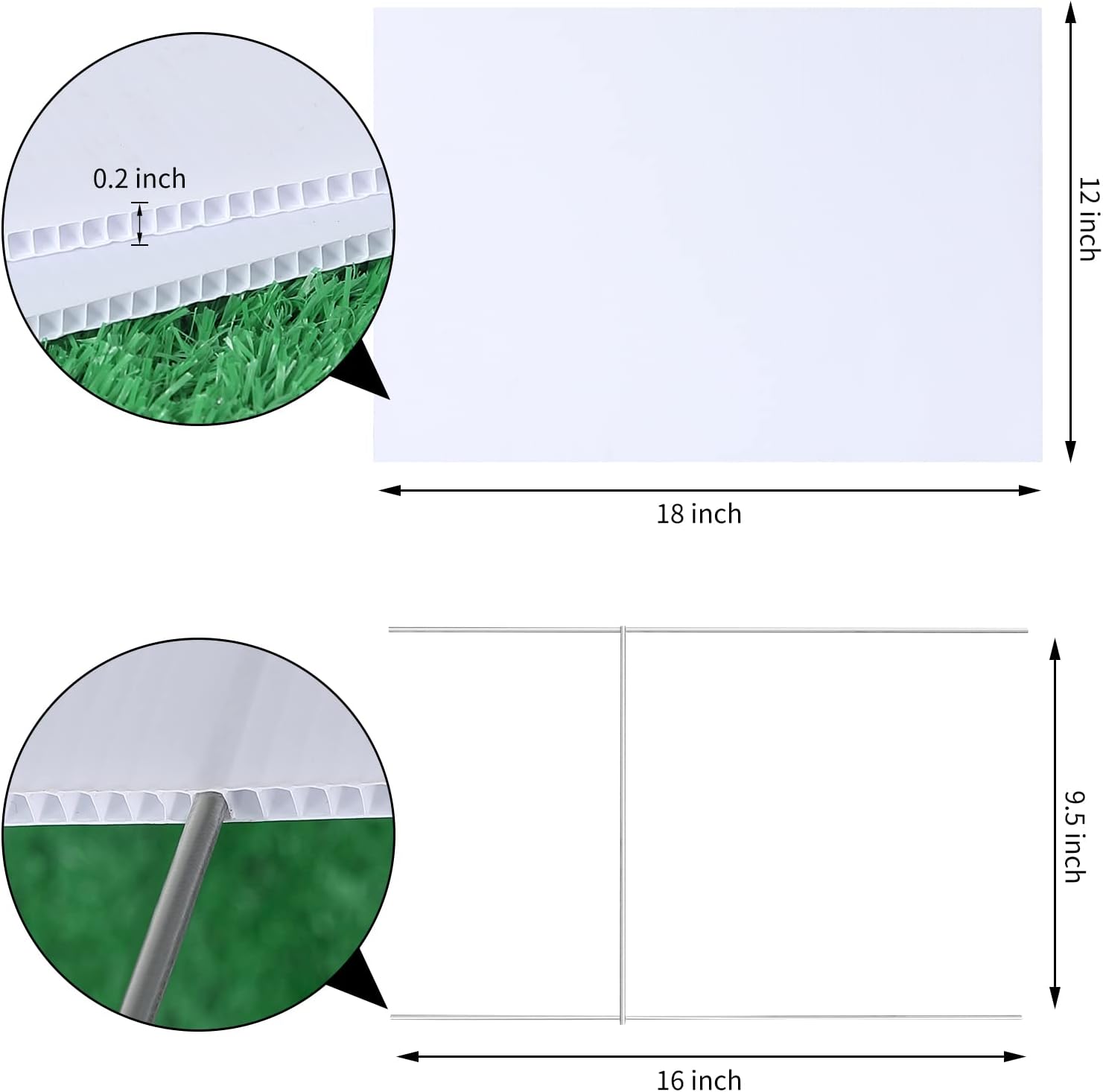 18x12 Inch Blank Yard Signs wi - Yard Sign Blank recensione e prezzo
