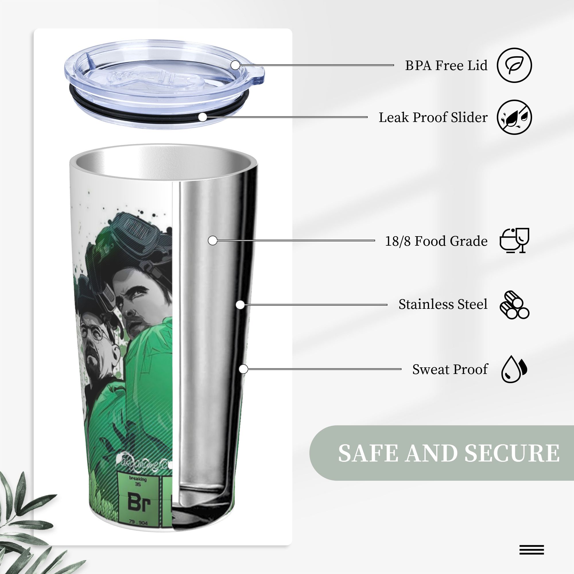 Breaking Bad Walter White Tumb - Tumbler 20Oz White recensione e prezzo