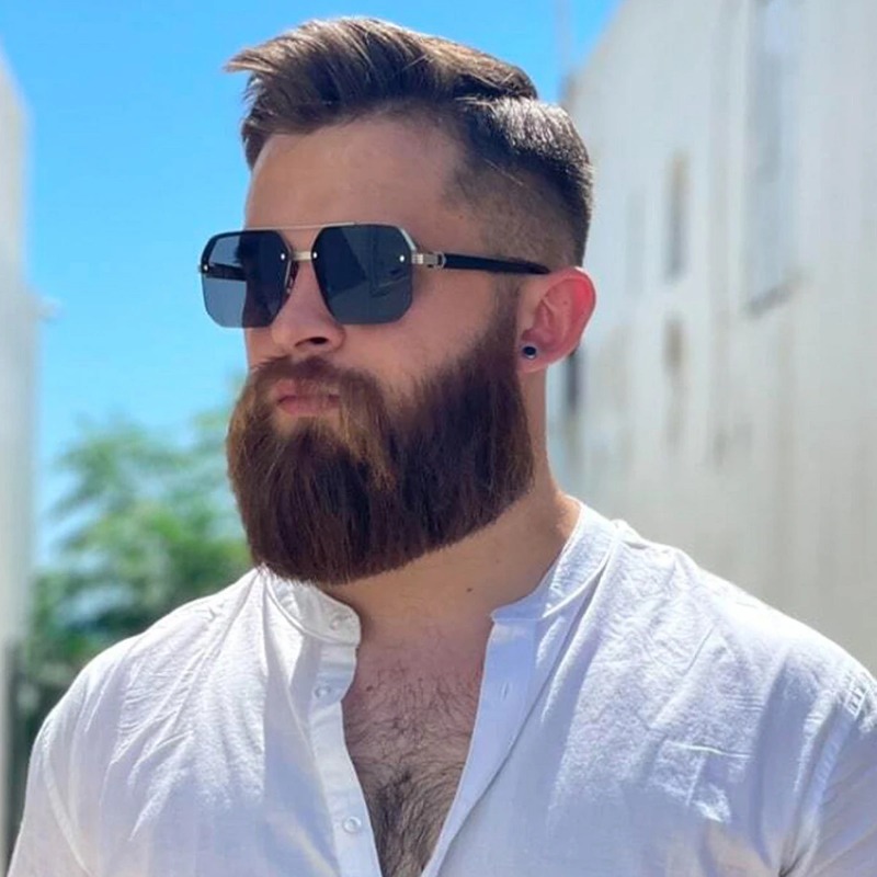 Men's Metal Sunglasses Square  - Metal Photo Panel recensione e prezzo