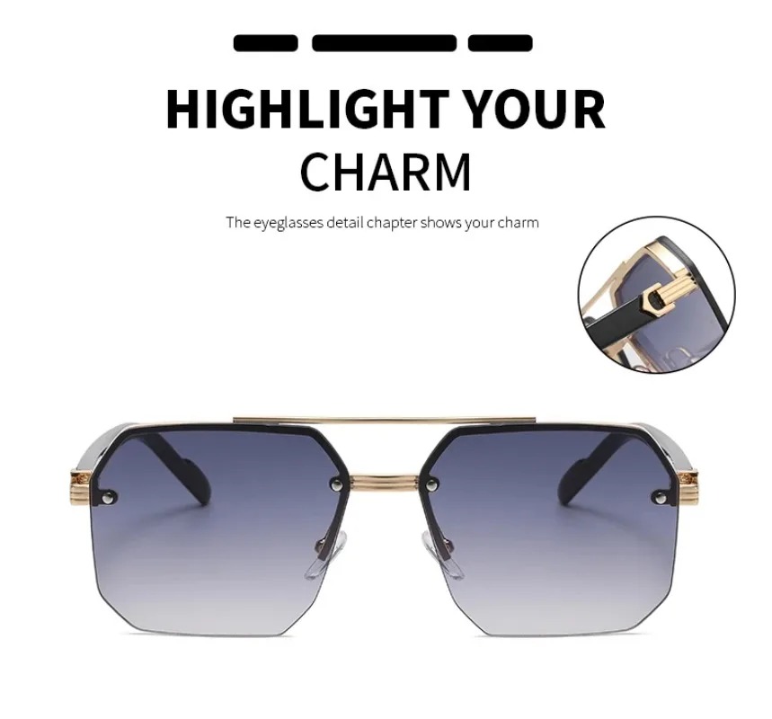 Men's Metal Sunglasses Square  - Metal Photo Panel recensione e prezzo