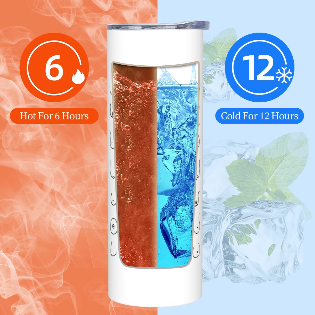 Black And White Tits Drawing S - Tumbler 20Oz White recensione e prezzo