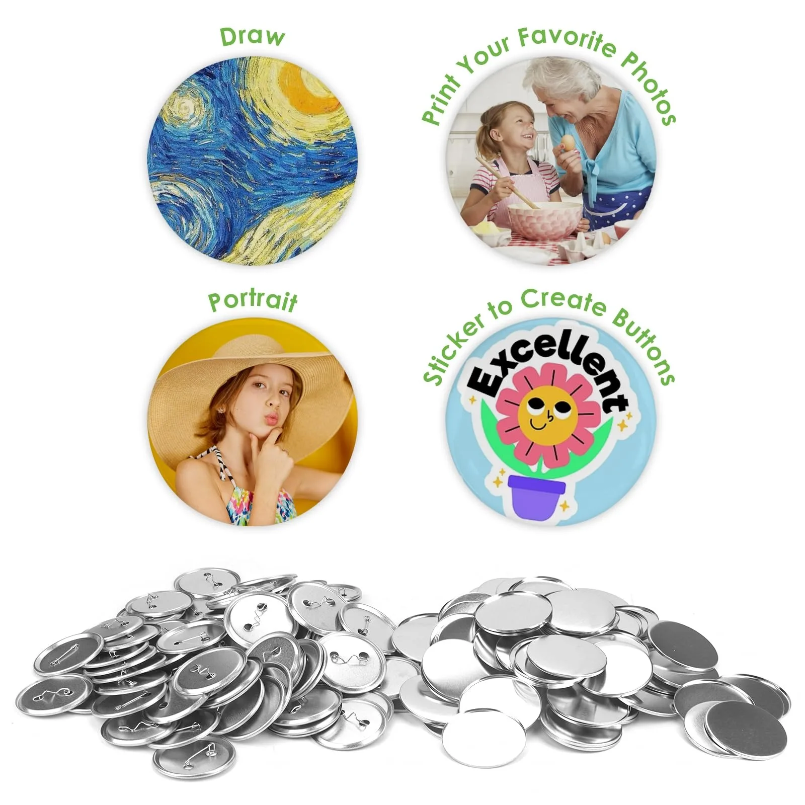 100PCS Blank Button Making Sup - Button Badge Blank recensione e prezzo